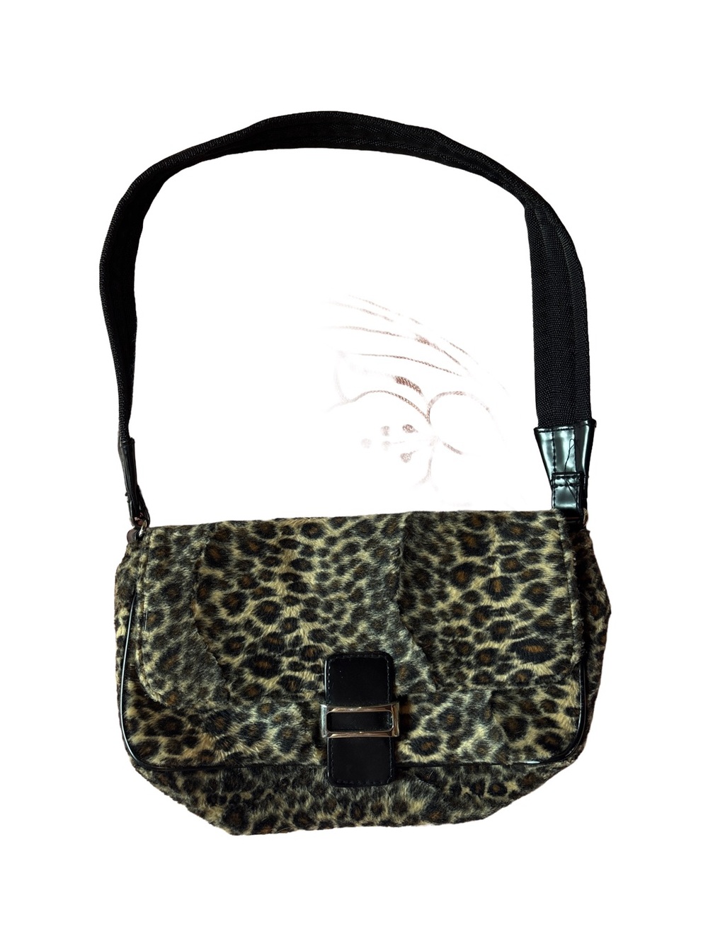 Leopard Print Crossbody Shoulder Bag - Brown